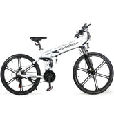 SAMEBIKE LO26-II-IT Electric Bike - 500W Motor 48V10AH Battery 40KM Range Mechanical Disc Brakes - White